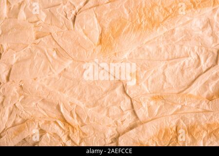 Hintergrund ein zerknittertes Papier Stockfoto