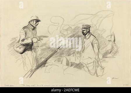 Jean-Louis Forain, Poilu Anerkennung deutscher Soldat, wahrscheinlich 1918 Poilu Anerkennung deutscher Soldat; wahrscheinlich 1918 Stockfoto
