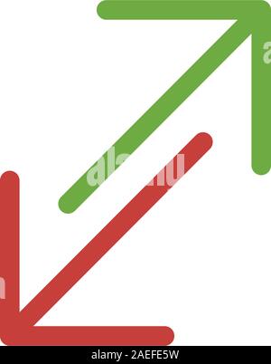 Zwei weg, Pfeile, Oben und Unten Web Icon. Vektor Illustration auf weißem Hintergrund. Stock Vektor