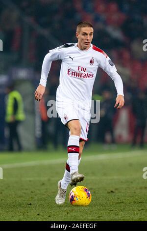 Andrea Conti (Mailand) in Bologna gegen Mailand, Bologna, Italien, 08. Dez 2019, Fußball Italienische Fußball Serie A Männer Meisterschaft Stockfoto