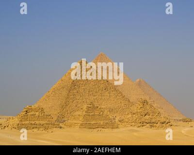 Pyramiden von Gizeh, Ägypten Stockfoto