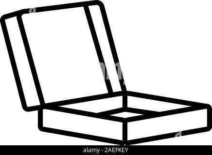 Pizza Box Symbol Vektor. Isolierte Kontur symbol Abbildung Stock Vektor