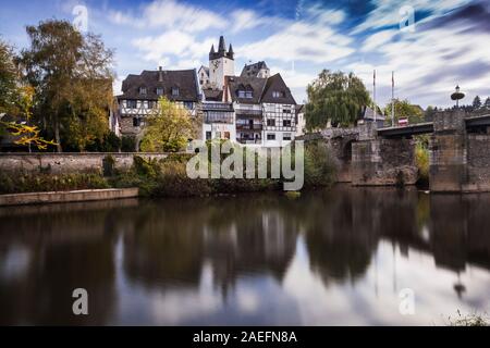 Diezer Grafen Schloss mit Namen Grafenschloss an der Lahn Stockfoto