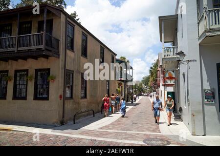 Hypolita Straße in der Altstadt von St Augustine florida usa Stockfoto