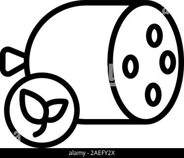 Natürliche wurst Vektor icon. Isolierte Kontur symbol Abbildung Stock Vektor