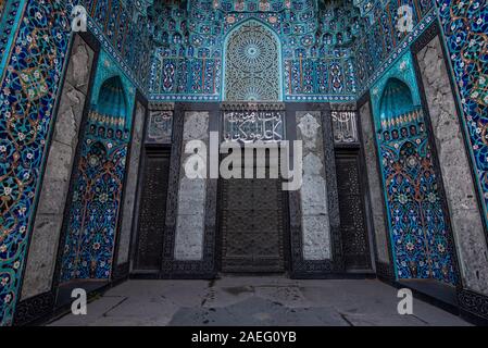 Mosaik Dekoration der Eingang eines Portals bei Sankt Petersburg Moschee in Russland Stockfoto