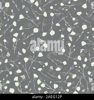 Schöne Hand gezeichnet doodle Blumen nahtlose Muster, floral background, toll für Textilien, Banner, Umwickeln - vektor design Stock Vektor