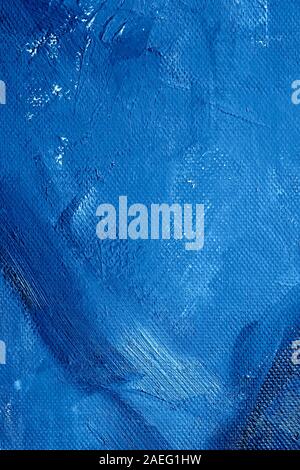 Leinwand mit Ölfarben blauen Farben. Helle, gesättigte Abstract Background, kopieren. Das Konzept der kreativen Atmosphäre, künstlerische Veranstaltungen, Bildung, etc. Stockfoto