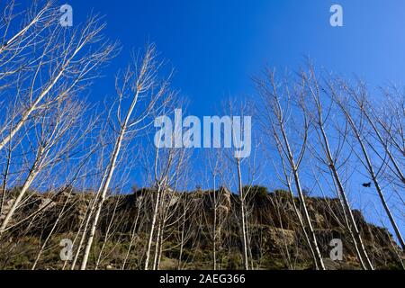 Ein Spaziergang durch die Schlucht des Rio Alhama von Alhama de Granada in Andalusien, Spanien Stockfoto