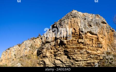 Ein Spaziergang durch die Schlucht des Rio Alhama von Alhama de Granada in Andalusien, Spanien Stockfoto