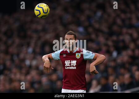 Erik Pieters von Burnley - Tottenham Hotspur v Burnley, Premier League, Tottenham Hotspur Stadion, London, UK - 7. Dezember 2019 Editorial nur verwenden - DataCo Einschränkungen Stockfoto