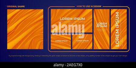 Die 2-tone - Farbe der Antelope Canyon Muster im Vektor, mit, wie man diese abstrakte Kunst in verschiedenen Auflösung Vorlage verwenden. Stock Vektor