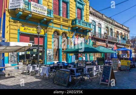 Restaurant, La Boca, Buenos Aires, Argentinien, Südamerika Stockfoto