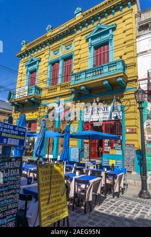 Restaurant, La Boca, Buenos Aires, Argentinien, Südamerika Stockfoto