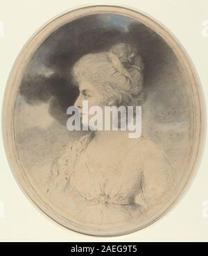 John Downman, Porträt einer Frau im Profil, Porträt 1791 einer Frau im Profil; 1791 Datum Stockfoto