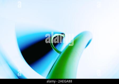 Lange Belichtung Hintergrund um sich selbst dreht für eine abstrakte Kreisbewegung Wirkung. Stockfoto