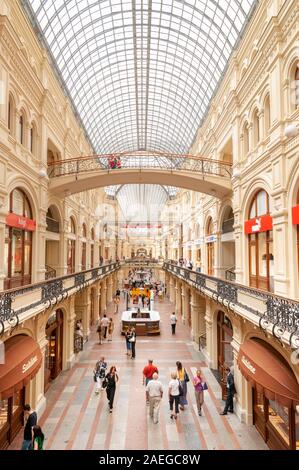 GUM Einkaufszentrum in Roter Platz, Moskau, Russland Stockfoto