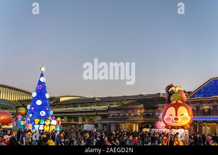 Taichung, Taiwan - Dez 8, 2019: Weihnachten Disney Dream geschieht, festliche Veranstaltung in Taichung Stockfoto