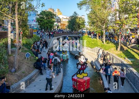 Taichung, Taiwan - Dez 8, 2019: Weihnachten Disney Dream geschieht, festliche Veranstaltung in Taichung Stockfoto