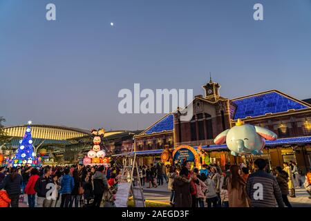 Taichung, Taiwan - Dez 8, 2019: Weihnachten Disney Dream geschieht, festliche Veranstaltung in Taichung Stockfoto