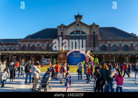 Taichung, Taiwan - Dez 8, 2019: Weihnachten Disney Dream geschieht, festliche Veranstaltung in Taichung Stockfoto