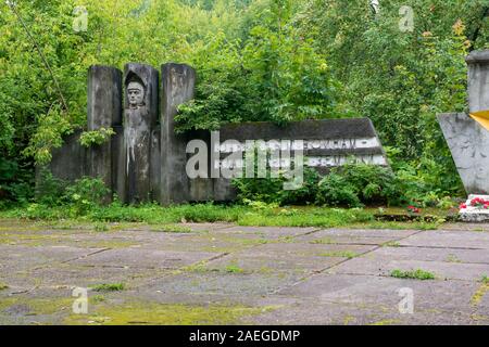 BOLOGOYE, Russland - August 8, 2019: Denkmal für jene, die kämpften und im Zweiten Weltkrieg gestorben Stockfoto