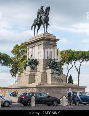 Rom, Italien, 05.Oktober, 2018: Die majestätischen Monument von Garibaldi in Rom Stockfoto