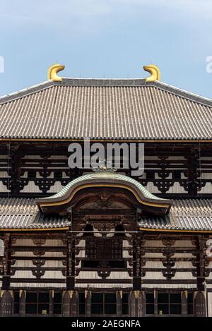 April 22, 2019: Großer Buddha Hall Teil der buddhistischen Todai-ji-Tempel. Nara, Japan Stockfoto