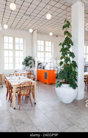 Innenbereich des Restaurants Scheepskameel, Amsterdam, Niederlande Stockfoto