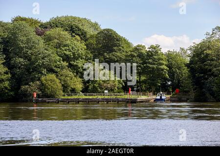 Ansätze zur Anlegestelle auf Coney Island in Lough Neagh Nordirland Stockfoto