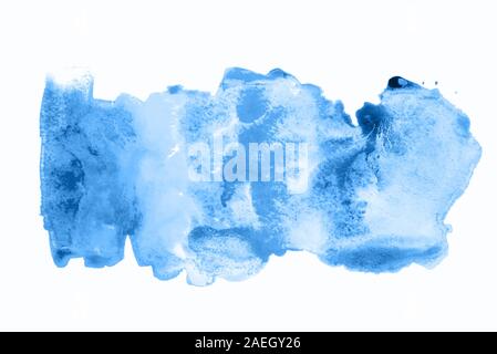 Abstrakte Aquarell Hintergrund mit blauen Flecken. Stockfoto