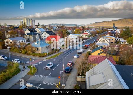 Nachbarschaften, Reykjavik, Island Stockfoto