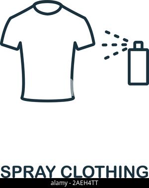 Spray Kleidung Linie Symbol. Dünne Element style von künftigen Technologie Sammlung. Umriß Spray Kleidung Symbol für Web Design, Anwendungen und Software Stock Vektor