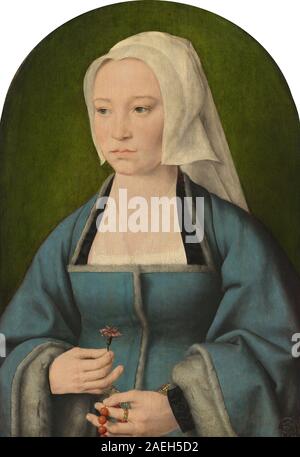 Joos van Cleve, Margaretha Boghe, Ehefrau von Joris Vezeleer, vermutlich 1518 Margaretha Boghe, Ehefrau von Joris Vezeleer; wahrscheinlich 1518 Stockfoto