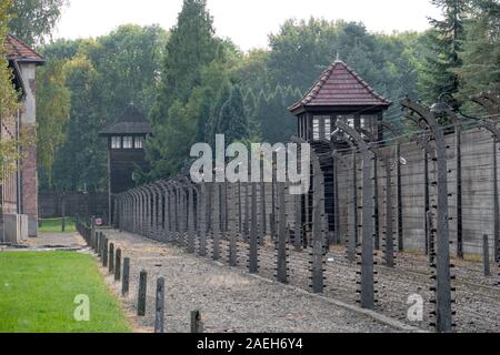Konzentrationslager Auschwitz I Polen - Konzentrationslager Auschwitz. Eine ehemalige Kaserne der Polnischen Armee es umgewandelt wurde polnische politische prisone zu halten Stockfoto