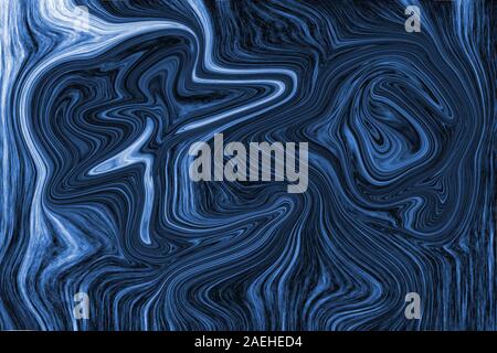 Bunte Illustration in abstrakten Marmor Stil mit Farbverlauf. blaue Vorlage mit gebogenen Linien. für minimale Idee kreative Konzept business Design. Stockfoto