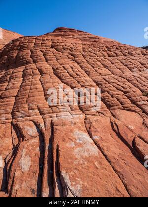 Kreuz-Sandstein, Lavastrom Trail, Snow Canyon State Park, St. George, Utah. Stockfoto