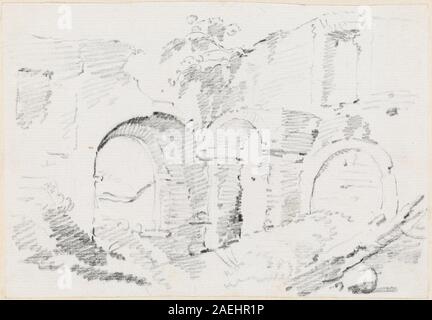 Joseph-Marie Vien, römischen Mauern, 1744-1750 römischen Mauern; 1744/1750 Stockfoto