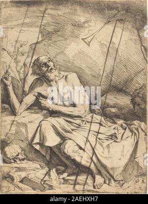 : Lanfranco, Hieronymus hören die Posaune des Jüngsten Gerichts, 1621 Hieronymus hören die Posaune des Jüngsten Gerichts; 1621 Datum Stockfoto