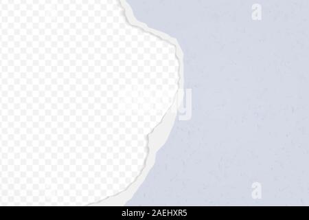 Ein Loch in die gerippten Recyclingpapier Hintergrund. Karton oder Pappe Kraftpapier Rahmen. Stock Vektor