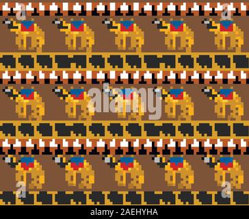 Ägyptische nahtlose Muster. Tribal wiederholende Textur, endlosen Kulisse Kulisse. Vector Illustration Stock Vektor