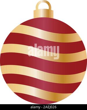Dekoriert christmas ball Symbol Stock Vektor