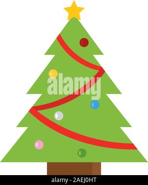 Isolierte Weihnachtsbaum Symbol Stock Vektor