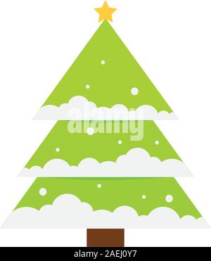 Isolierte Weihnachtsbaum Symbol Stock Vektor