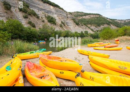 Wassersport, Vals les Bains Ardeche, Frankreich Stockfoto