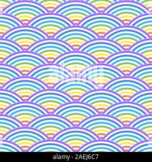 Color Line wave auf einem weißen Hintergrund. Nahtlose Muster. Farbe Vector Illustration. Stock Vektor