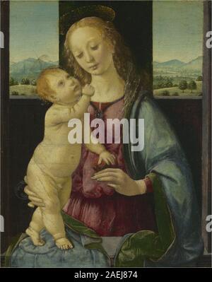 Lorenzo di Credi, Madonna mit Kind und ein Granatapfel, 1475-1480 Madonna mit Kind und ein Granatapfel; 1475/1480 Stockfoto