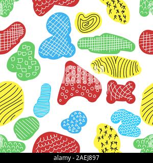 Abstraktion. Handgezeichneten moderne nahtlose Muster. Farbe Vector Illustration. Stock Vektor