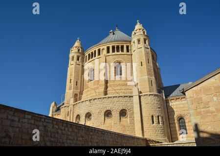 Der Berg Zion, Kloster der Himmelfahrt der Jungfrau Maria. 1352 Kloster, Deutsche Katholische Abtei der Benediktiner in Jerusal Stockfoto