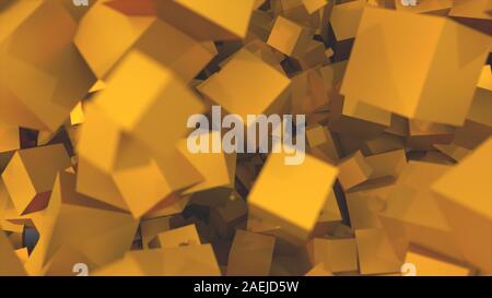 Schönen goldenen Hintergrund, Computer generiert. 3D-Rendering abstrakte Textur Stockfoto